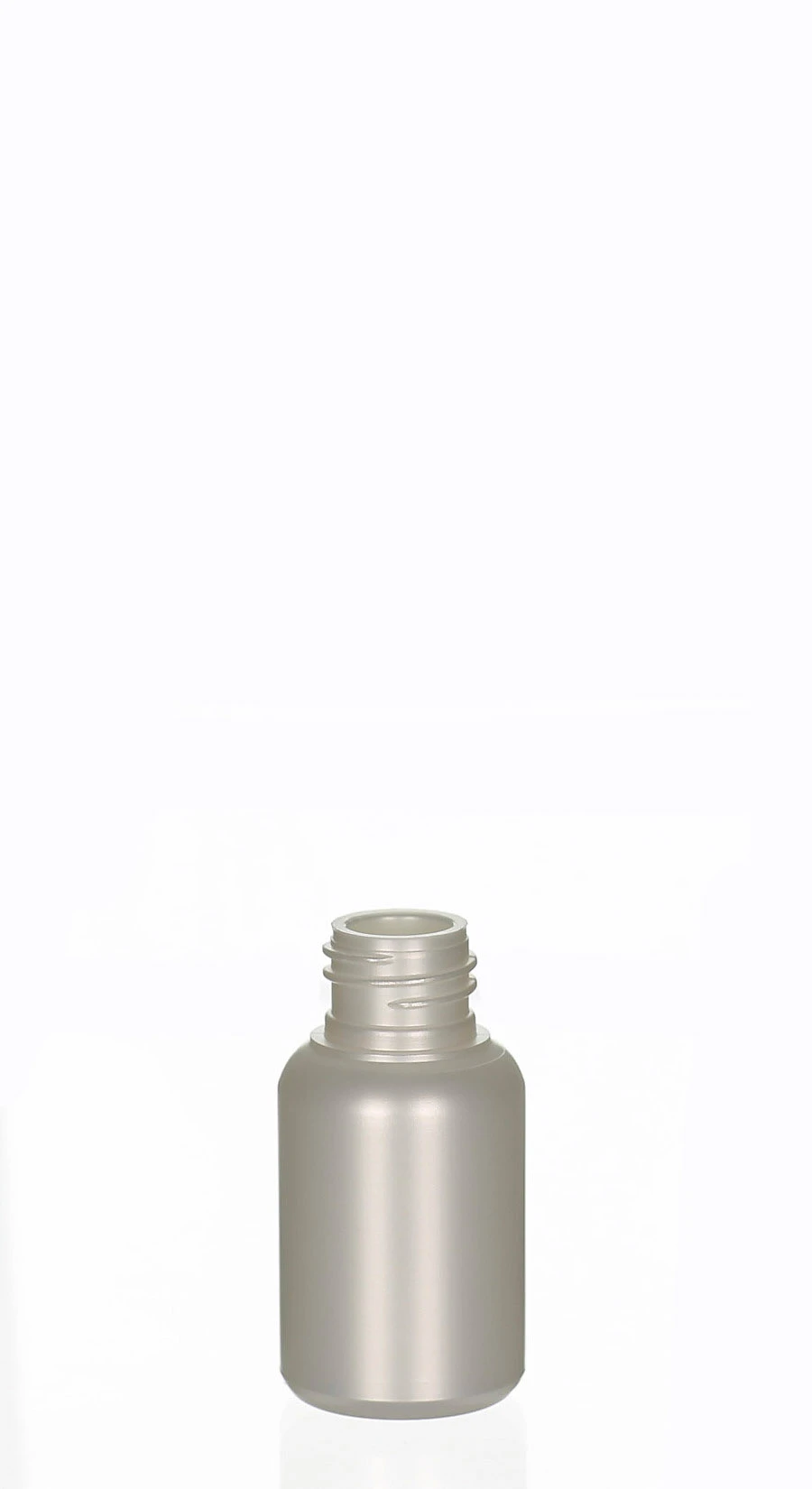 30ml HDPE/LDPE-Kosmetikflasche Amaro perlmutt matt mit 20/410 Gewinde Perlmuttfarbene 30ml HDPE/LDPE-Kosmetikflasche Amaro mit 20/410 Schraubgewinde und matter Oberfläche für Pflege- und Premiumprodukte
