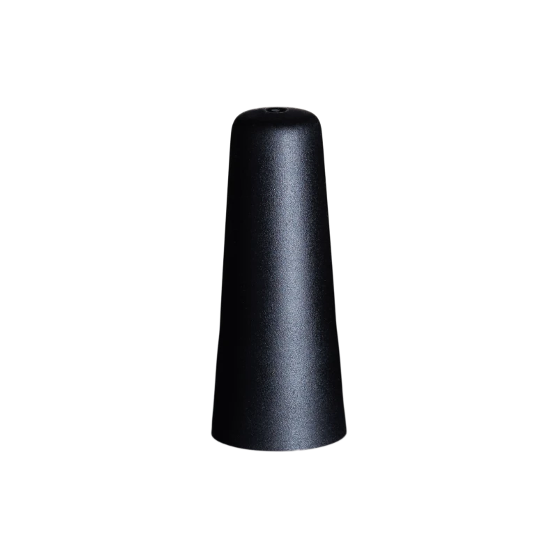 Black screw cap Zevip Matt Etch 13/1098 with matte textured finish and slim conical shape on neutral background