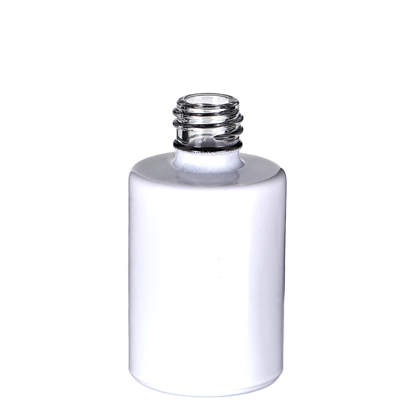 15 ml Nagellackflasche aus weißem, glänzendem Glas mit UV-Schutz