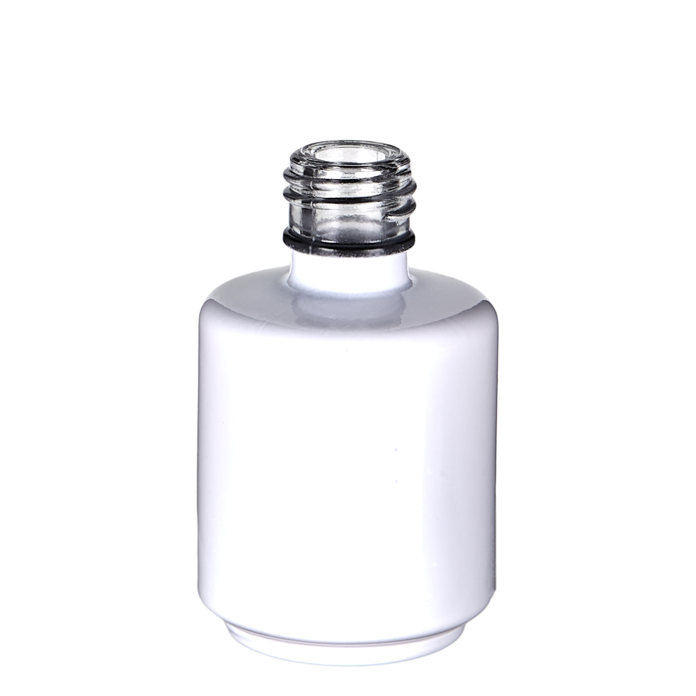 15 ml Nagellackflasche 1602 aus weißem, glänzendem Glas mit UV-Schutz