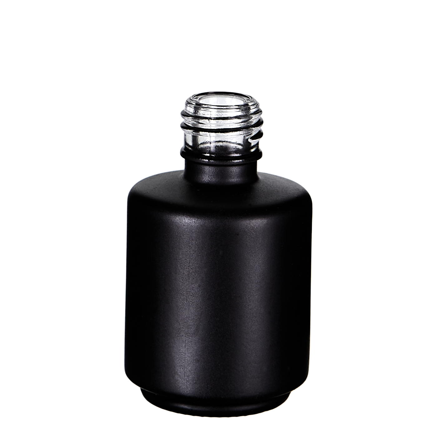 15 ml Nagellackflasche 1602 aus schwarzem, mattem Glas mit UV-Schutz
