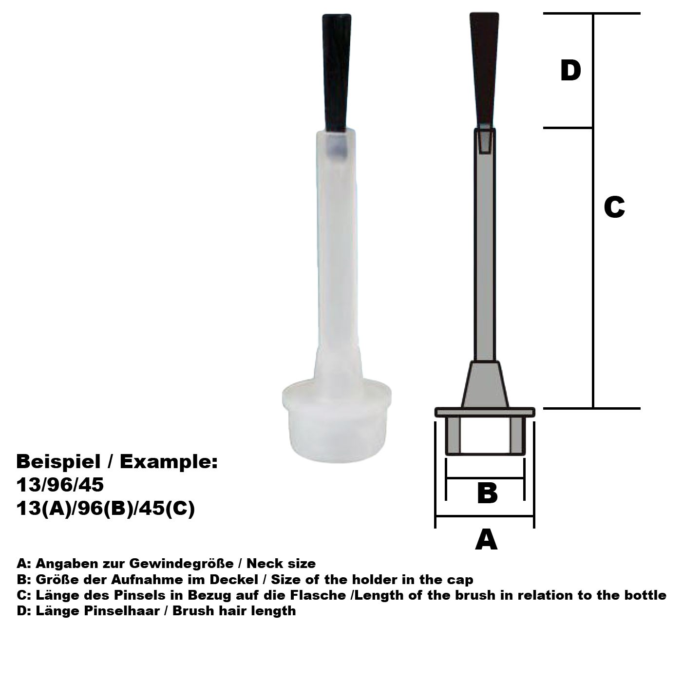 Nail Polish Bottle Brush – Flat Brush Neck 13