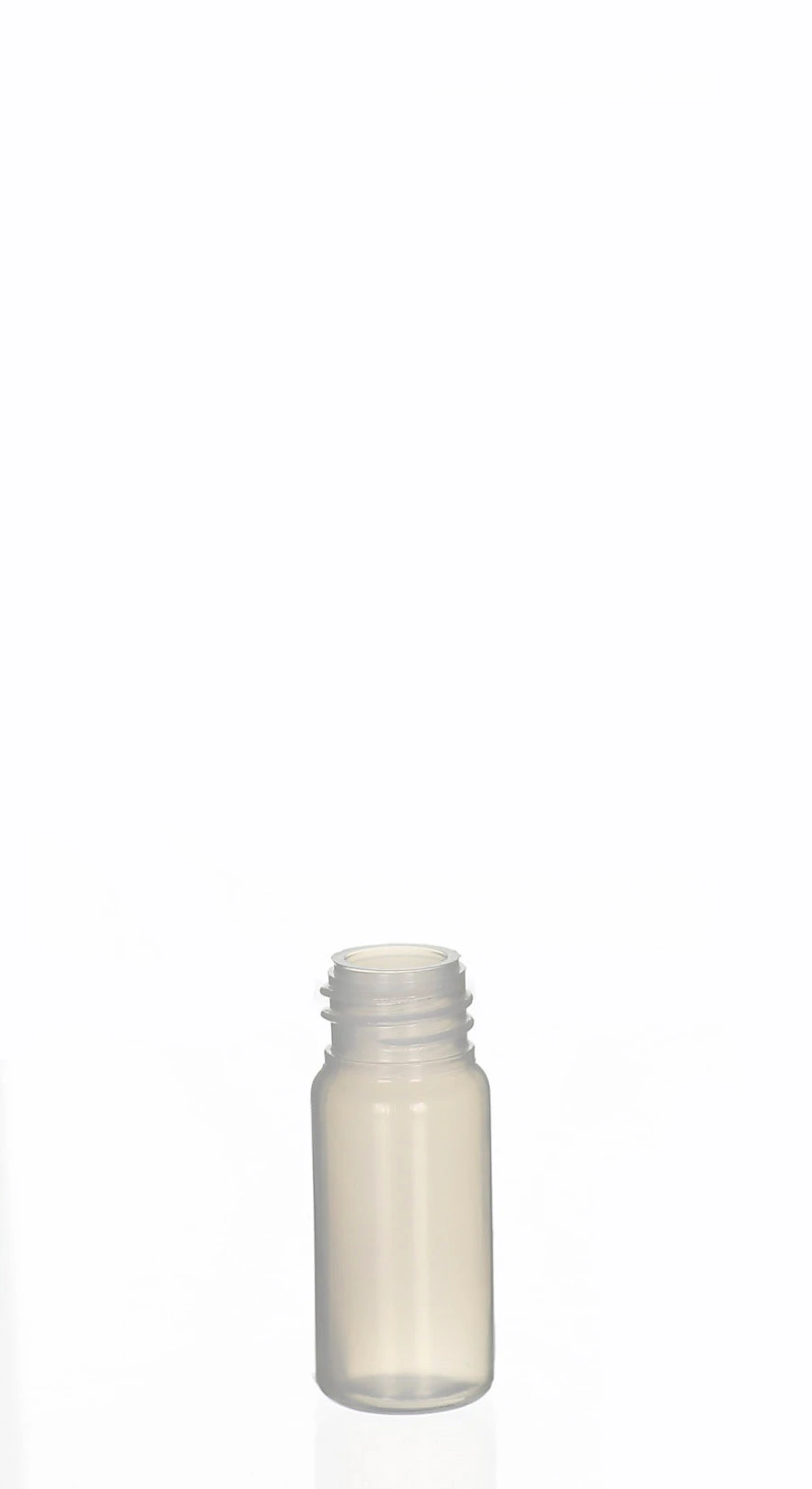 15ml LDPE-Kosmetikflasche Amaro naturfarben mit 20/410 Gewinde Halbtransparente 15ml LDPE-Kosmetikflasche Amaro in Natur mit 20/410 Schraubgewinde und matter Oberfläche für Naturkosmetik