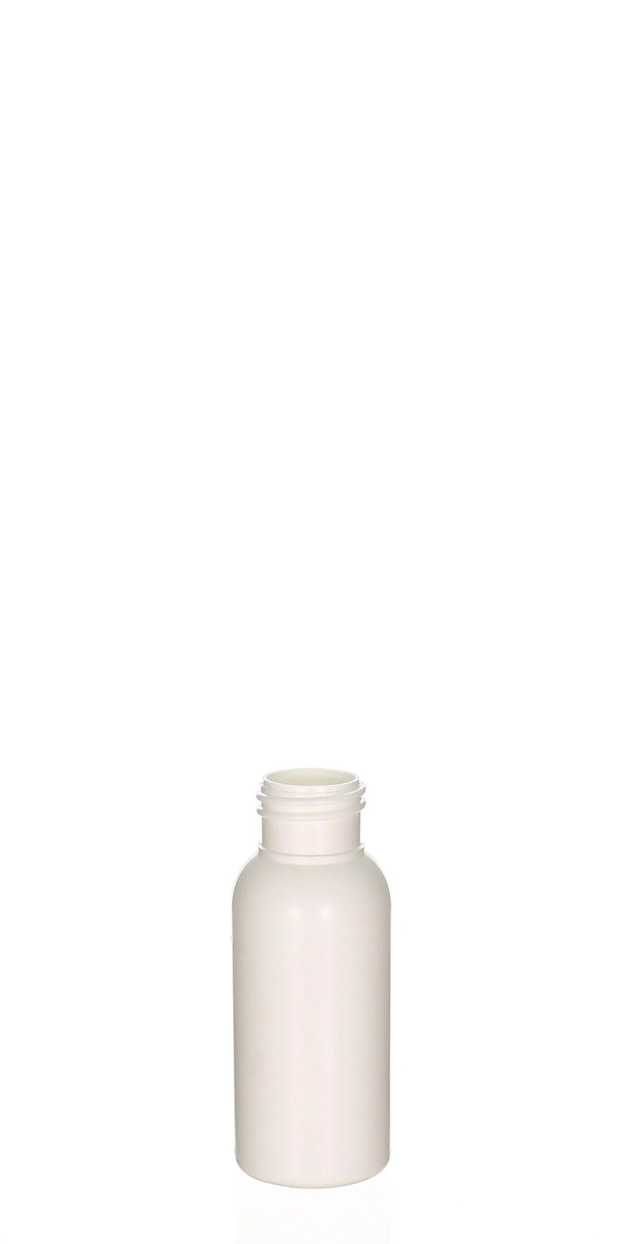 Belle 50 ml HDPE/LDPE Flasche weiß matt mit 24/410 Gewinde 50 ml Belle Flasche aus HDPE/LDPE in Weiß matt, 24/410 Gewinde, ideal für Pflegeprodukte, Kosmetik & Reisegrößen